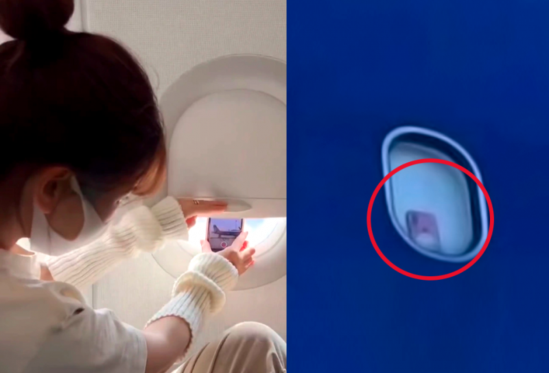 窓のシェードを下ろしてビデオ撮影をする女性　ⓒ VnExpress